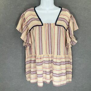 Cato Multicolor Patterned Tunic Top